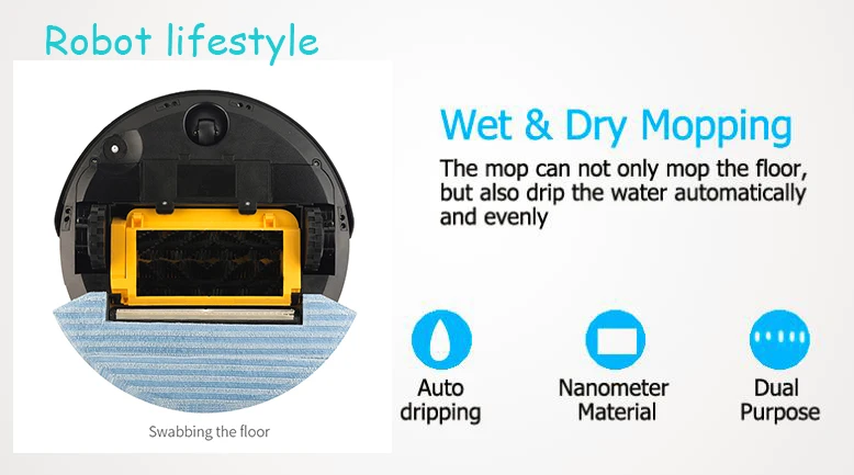 Продвижение авто напольный очиститель с 300 мл резервуар для воды робот пылесос