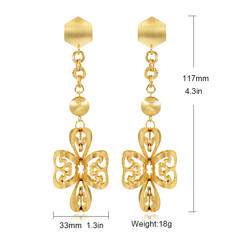 Sunny Jewelry длинные висячие Висячие серьги для женщин с цветком романтические