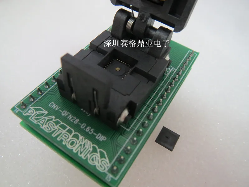 QFN28 MLF28-DIP28 6X6X0.65MM Burn-in Socket gold plating IC testing seat Test test bench |
