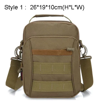 style 1 khaki Сумка на плечо Военная поясная сумка Тактический Molle водонепроницаемый для мужчин женщин нагрудная сумка для бляшек многофункциональный мешок XA500WA - Цвет: style 1 khaki