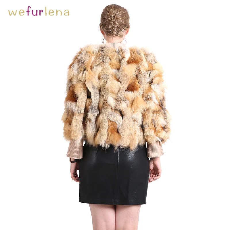 Short Red Fox Fur Genuine Coat Real Natural Waistcoats Winter Jacket Women Clothes Coats for Female |