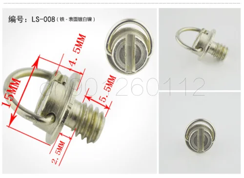 

10pcs Screw for Quick Plate for Mini Tripod Captive 1/4 Inch Folding D-Ring Adapter Screw Tripod Monopod Quick Release Plate