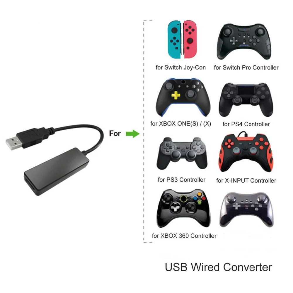 USB проводной/преобразователь Bluetooth адаптер для PS4 PS3 xbox ONE S/X X360 переключатель про