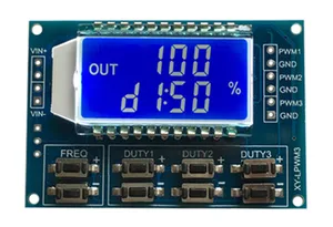 XY-LPWM3 DC3.3-30V 3 канала частота 1 Гц-150 кГц рабочий цикл 0 -100 Регулируемый измеритель PWM генератор сигналов с ЖК-дисплеем