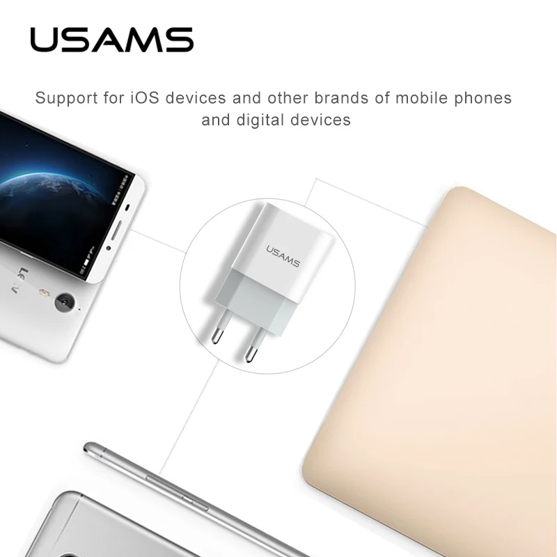 Универсальное USB зарядное устройство USAMS дорожное настенное адаптер Портативный