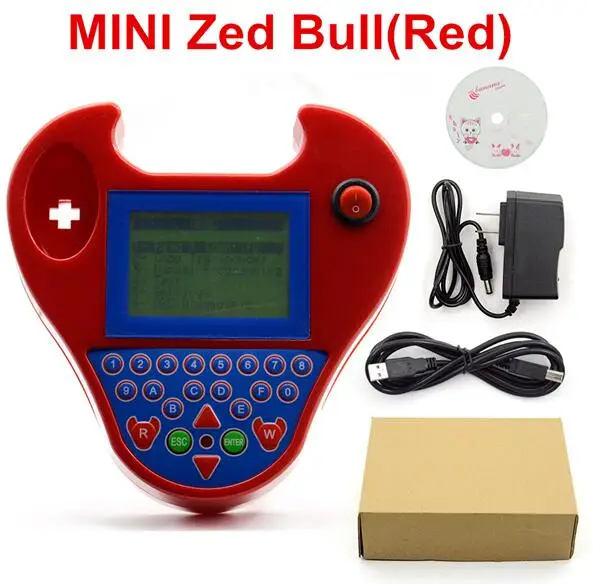Mini zed bull Red Лучший SBB V48.88/V48.99 ключевой программист Программирование ключ в иммобилайзере копия чипа транспондера с ZED Bull Key cloner - Цвет: Mini zed bull Red