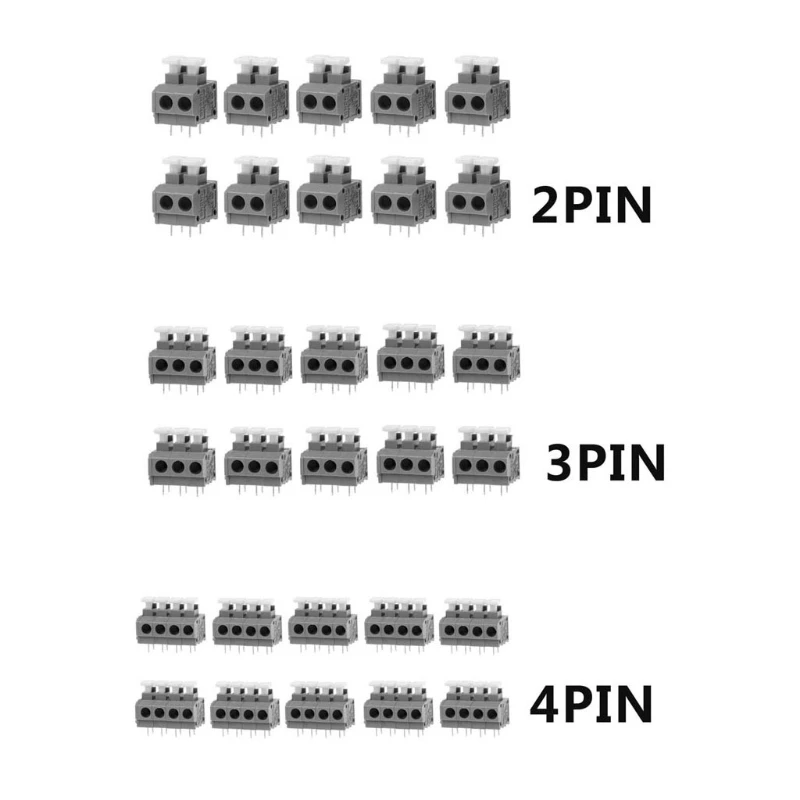 10 шт. KF235 5 0 мм Шаг платы печатной без винтов терминальные разъемы 2/3/4Pin