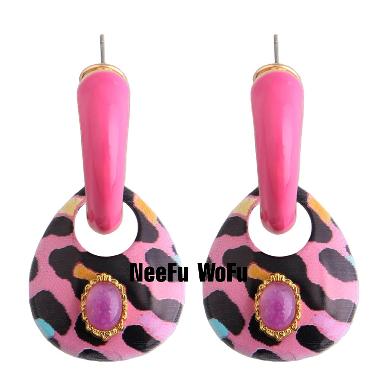 Серьги NeeFu WoFu в форме капли воды с тигром большие серьги подвески из цинкового