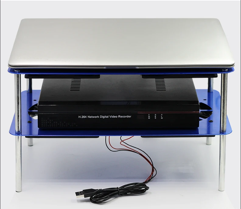 USB 120 см* 12 см* 2,5 DC 5 в вентилятор охлаждения, Космический алюминиевый двухслойный Настольный маршрутизатор стойки, ТВ приставка кронштейн офисный компьютер