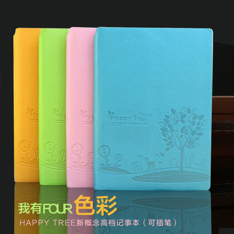 High - grade leather cover business notebook waterproof cover can be inserted into the creative stationery shop in South Korea
