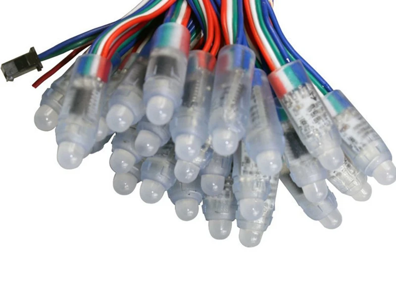 1000 шт./лот Полный Цвет DC5V 12 мм WS2811 IC RGB светодиодный модуль провод