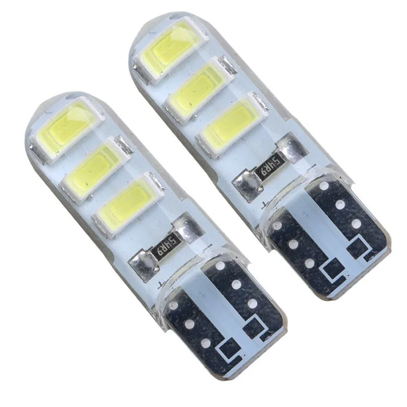 10 шт. Автомобильные светодиодные лампы T10 w5w 6SMD 1 5 Вт 6000 К 194 12 В | Автомобили и