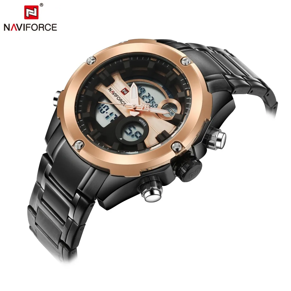 NAVIFORCE Brand Watch Luxury Watches Men Military Waterproof LED Sports Quartz Men's Digital Clock Wrist origin box | Наручные часы