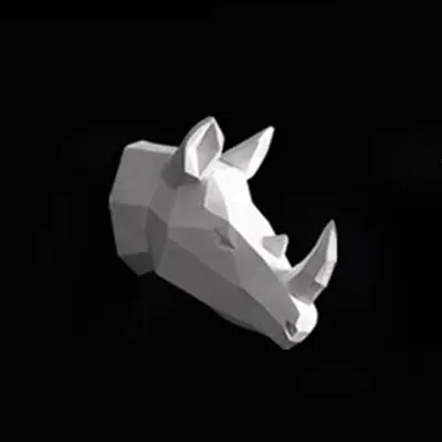 Животные настенный Декор 3D голова оленя Hirschkopf художественный салон Гостиная Офис детская комната белый и черный короткий фон - Цвет: J