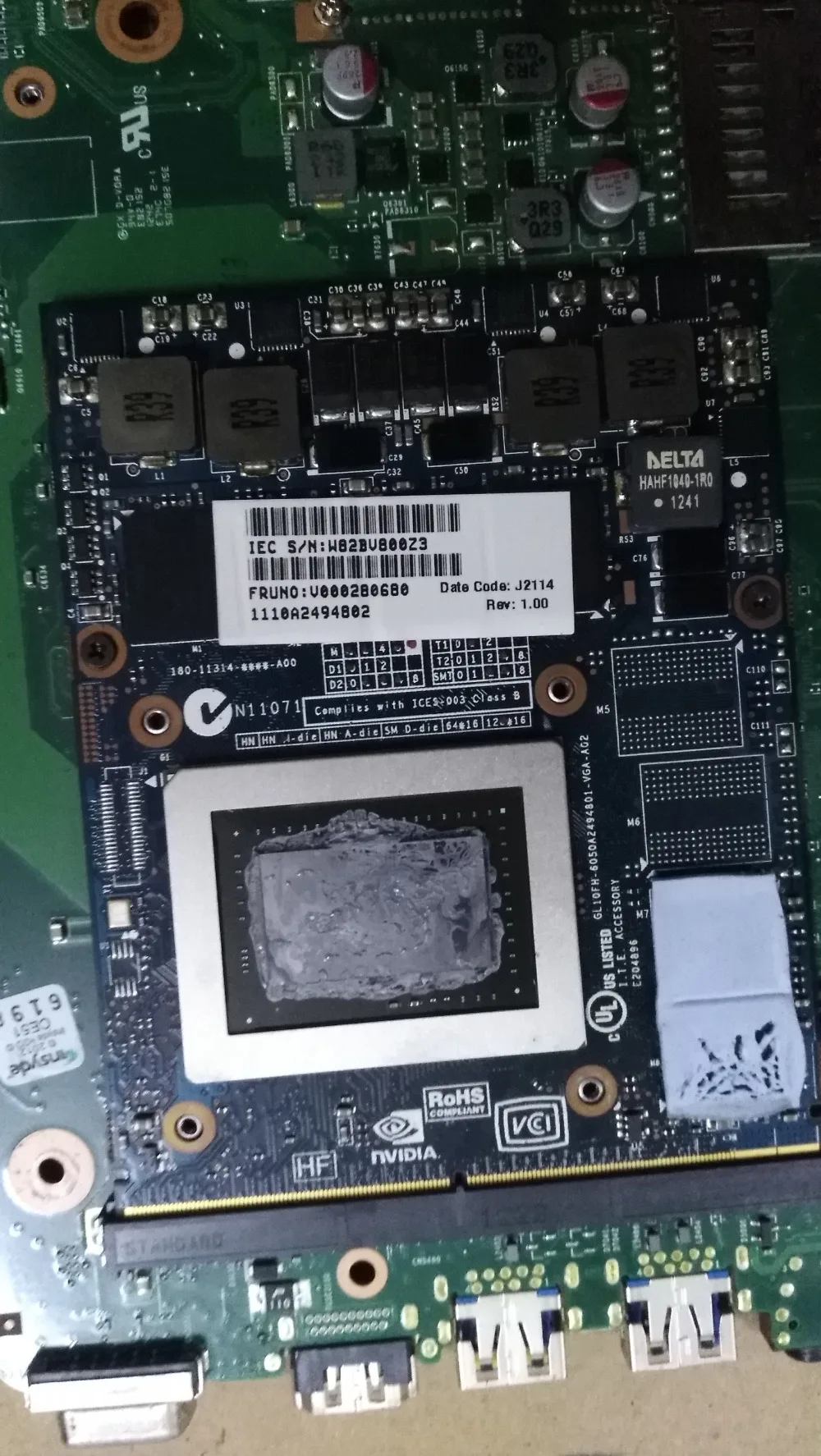 KaiFull 6050A2494B01-VGA-A02 для Toshiba QOSMIO X875 X870 X775 X770 NVIDIA N13E-GS-LP-A1 GTX 670M VGA Видеокарта V000280680