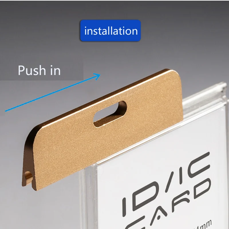 DEZHI-Новая мода ID IC Card Breakaway держатель значка, прозрачный держатель значка, Рабочая карта без шнурка, акрил с металлическим материалом