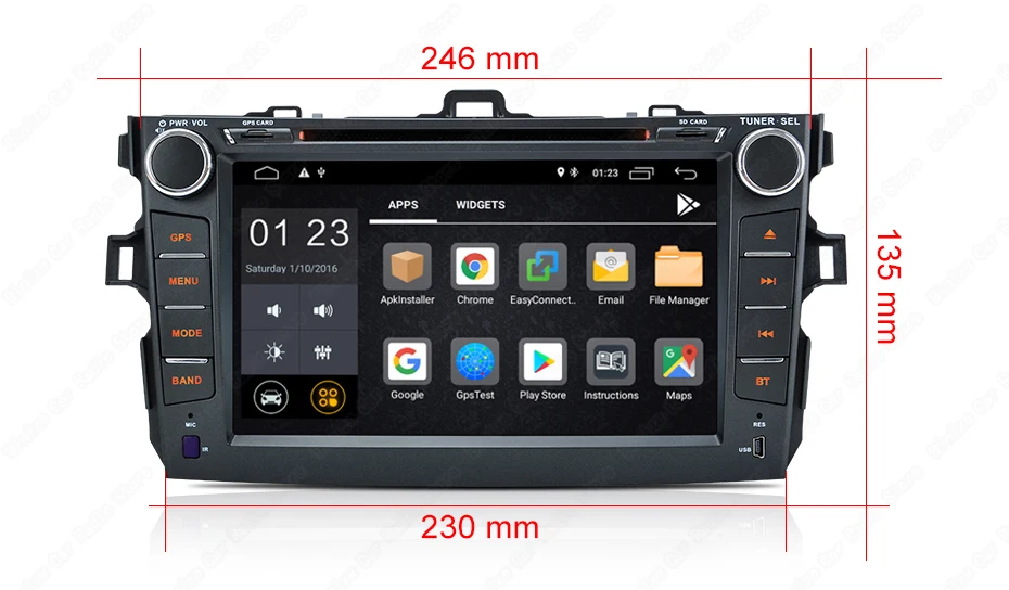 Android 9,1 Автомобильный мультимедийный 2 Din 8 дюймов авто радио Mp5 двойной Din Авторадио для Toyota Corolla 2007-2011 gps wifi 47