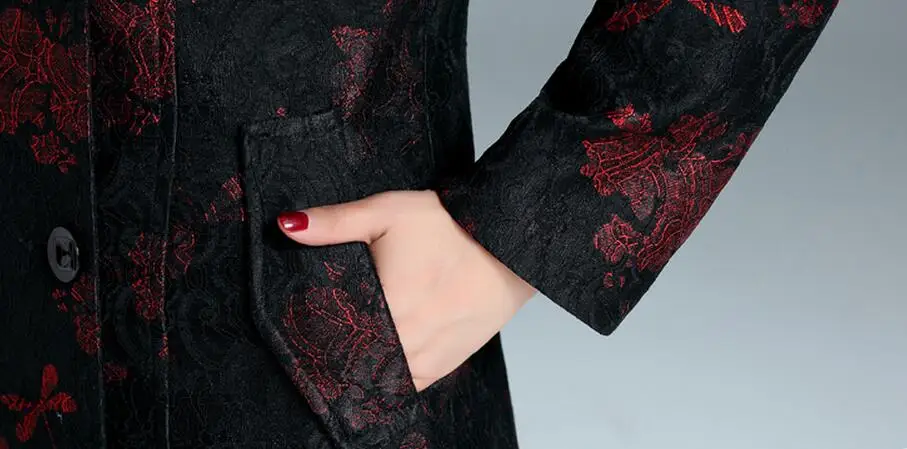 Женский тренчкот с принтом в виде моральной морали|lace trench coat|fashion coattrench coat |