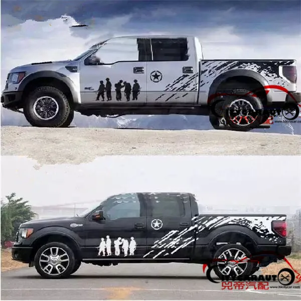 НАКЛЕЙКА НА ВЕСЬ кузов автомобиля KK материал для NAVARA F150 DMAX наклейка на боковые
