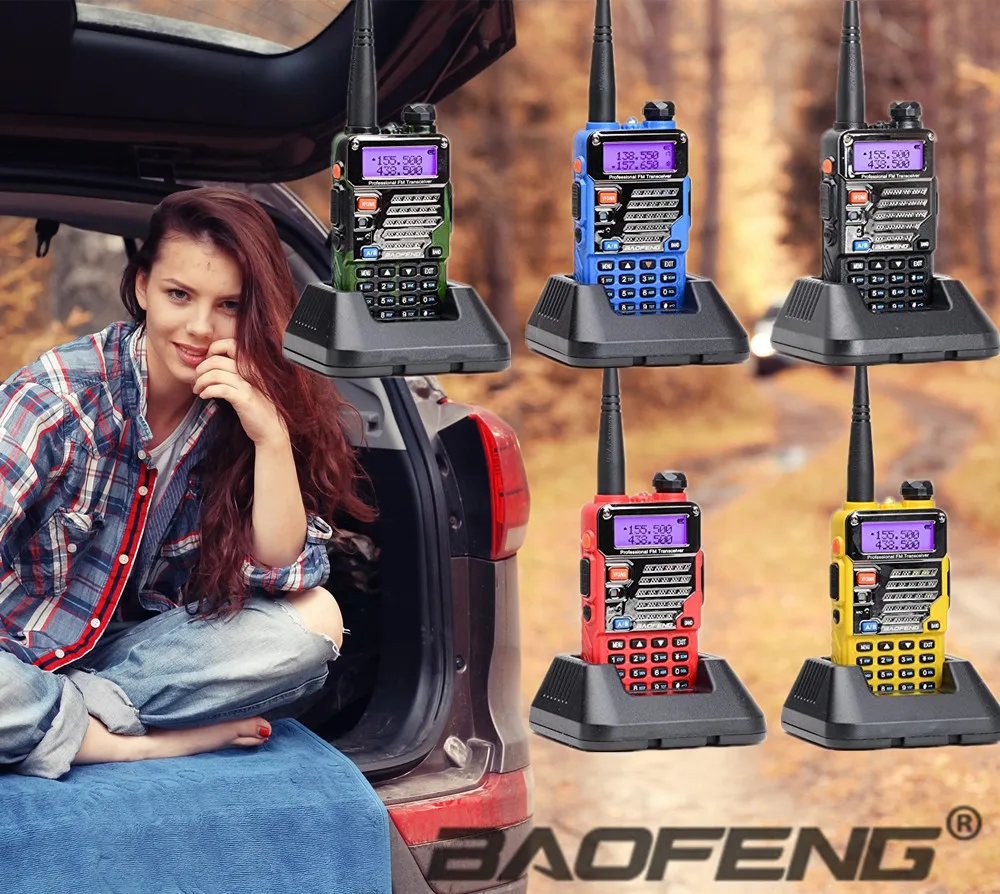 2 шт. Baofeng UV5RE рация UV5R обновленная версия UHF VHF двойные часы CB радио VOX FM