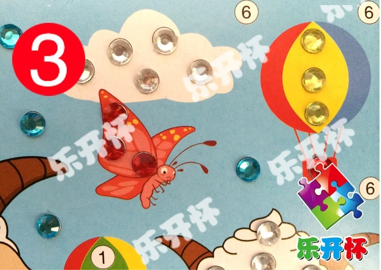 Хрустальная наклейка ручной работы для детей мультяшная шляпа на день рождения