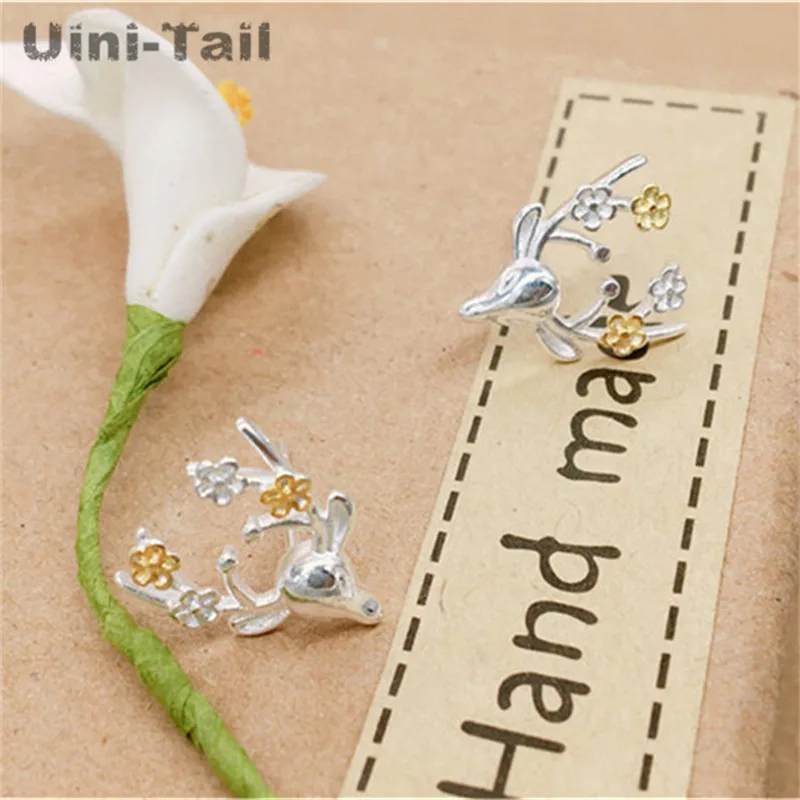 Uini-Tail Новое поступление искусственное серебро Женский олень лося 925 пробы