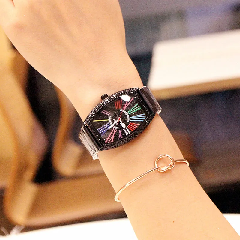 

Luxury Brand Women Watches Crystal Bracelet Ladies Watch Waterproof Stainless Steel Quartz Watch Women Clock Relogio Feminino