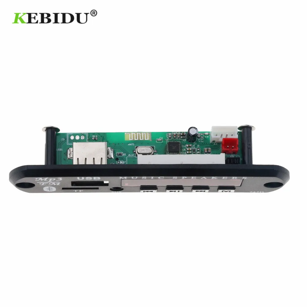 KEBIDU беспроводной Bluetooth MP3 плеер 5 в 12 В USB автомобильный аудио TF fm-радио модуль MP3 WMA декодер плата с пультом дистанционного управления для автомобиля