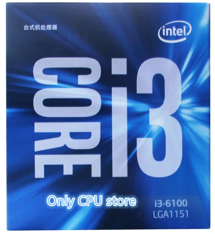 Новый оригинальный процессор Intel Core I3 6100 3 7 ГГц LGA1151 14 нм двухъядерный Бесплатная