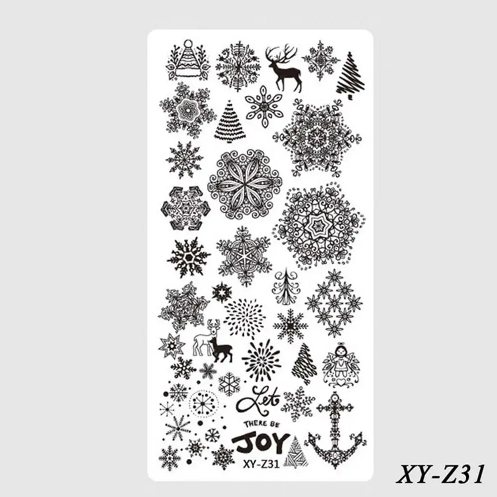 XY-Z31 XY Fancy Шикарный Симпатичный Рождественский дизайн ногтей штамповки шаблон изображения пластины DIY маникюрные инструменты - Цвет: XY-Z31