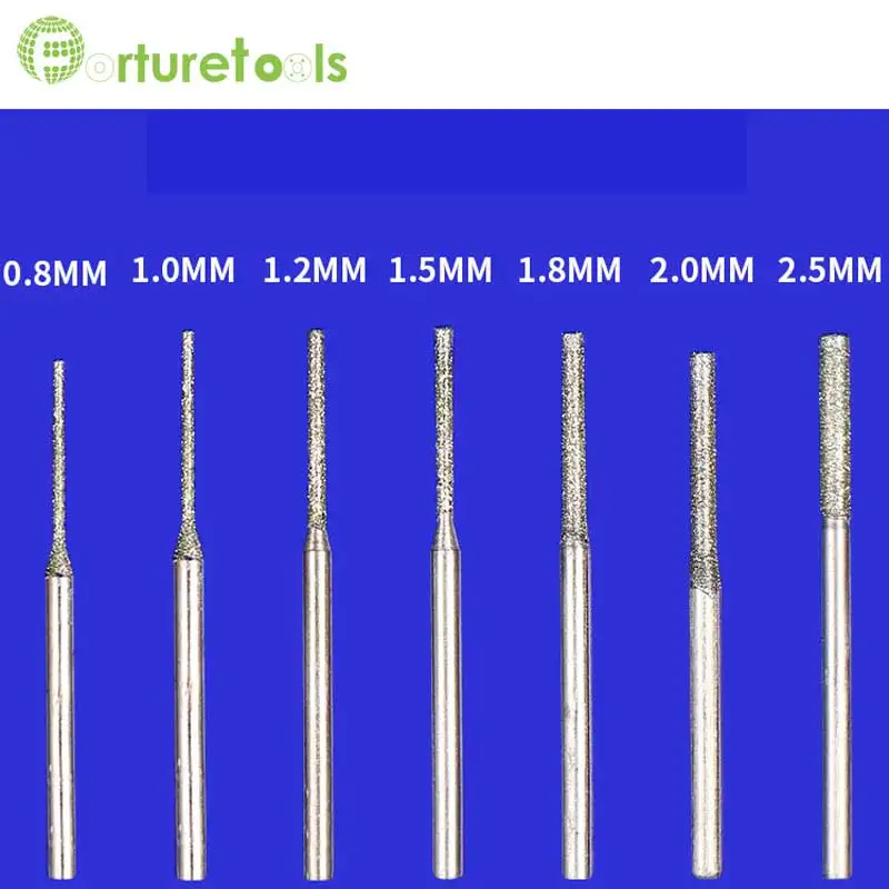 

35pcs mini drill set electroplated diamond drill bit set jade pearl punch needle Beeswax Amber shell dremel drill reamer QT003