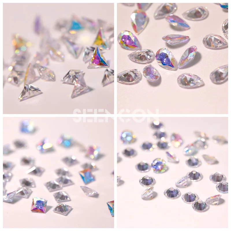10 шт. прозрачные Стразы для ногтей с острым конским глазом|rhinestone necklace|rhinestone