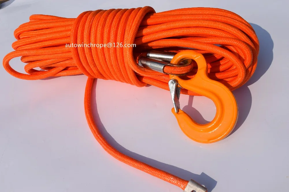 Оранжевый 1/2 дюйма* 100ft каток из UHMWPE полиэтилена UHMWPE, синтетический трос лебедки, синтетический трос лебедки
