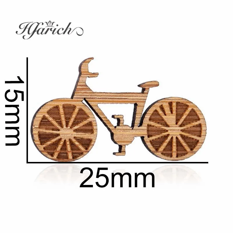 Hfarich велосипед массива бука выгравированы Брошь контакты Форма Jewelry Идеальный