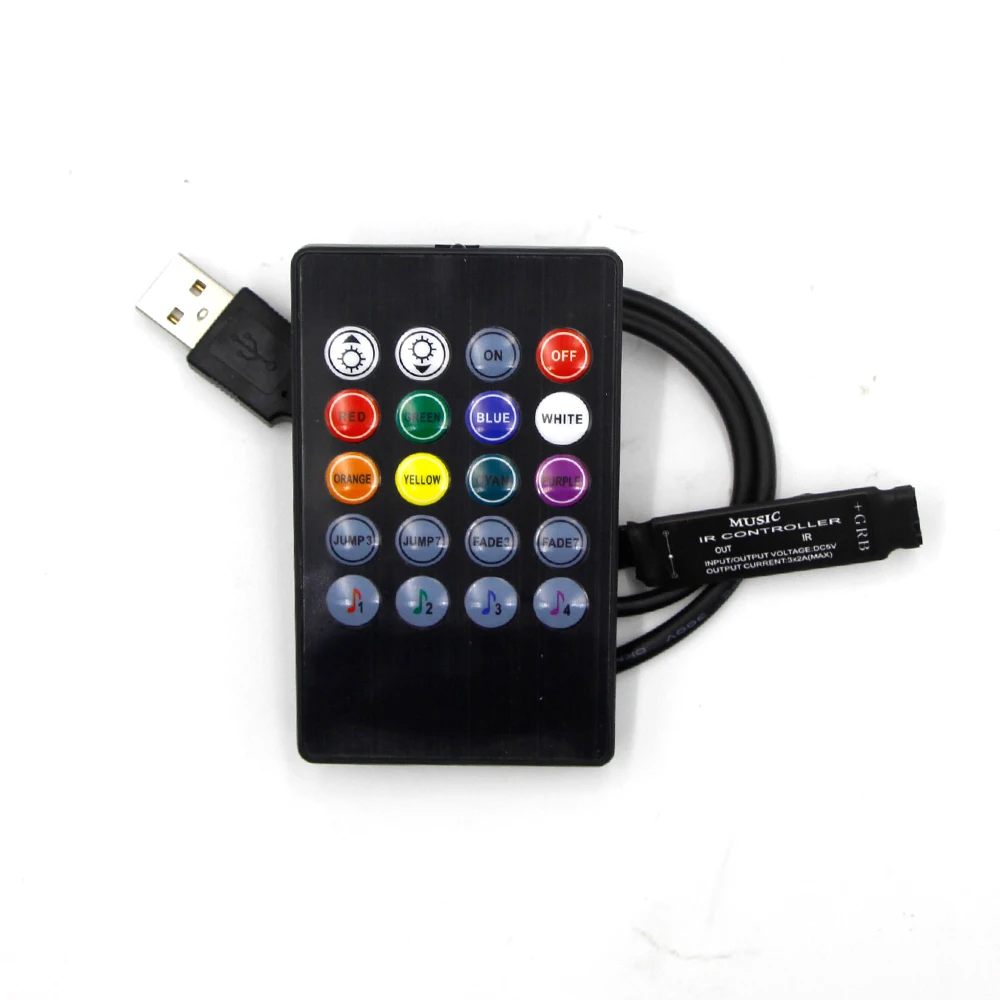 USB DC RGB музыкальный светодиодный контроллер IR RF беспроводной мини пульт