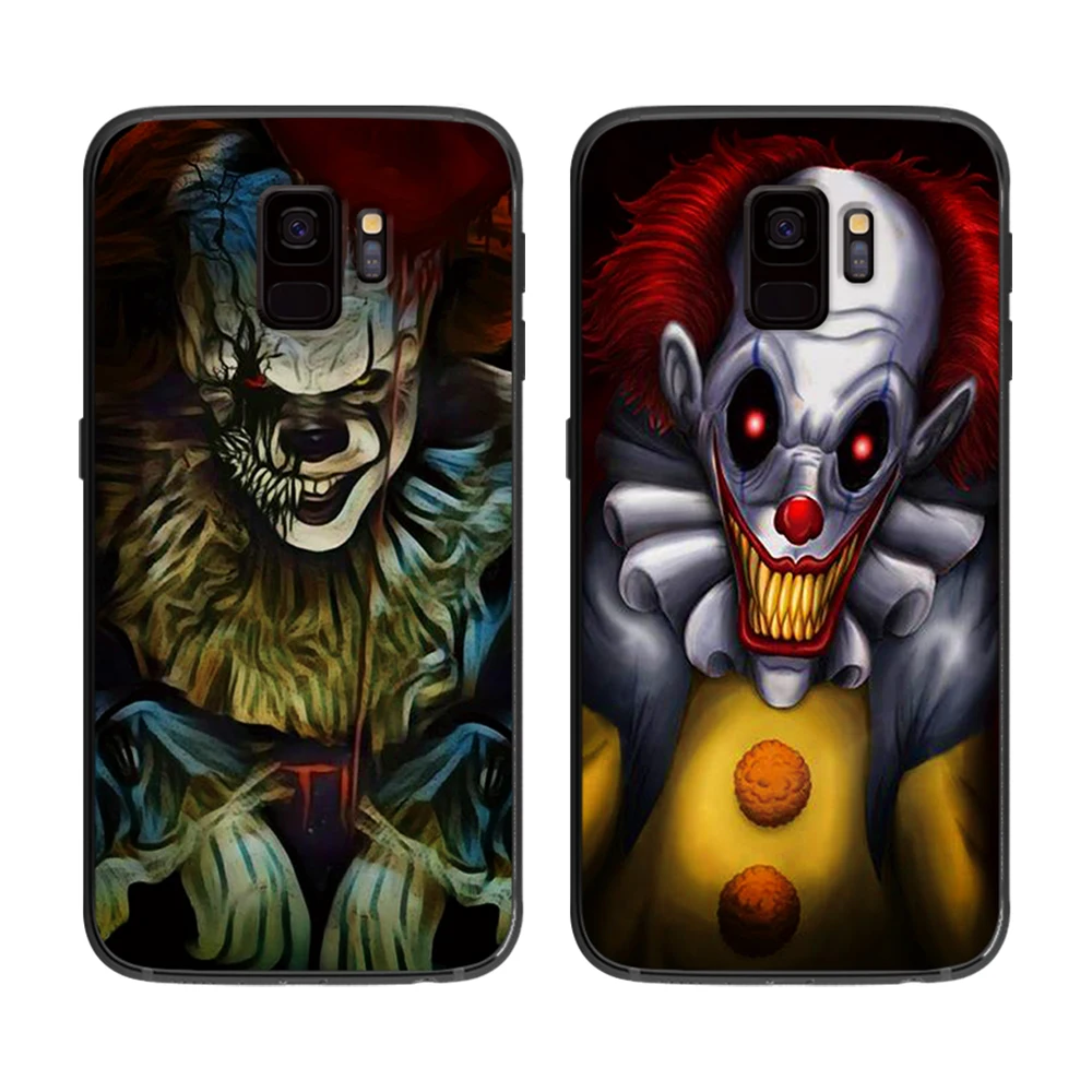 Pennywise клоун мягкий чехол для телефона samsung Galaxy S6 S7 S8 S9 S10e Plus Note 8 9 черный