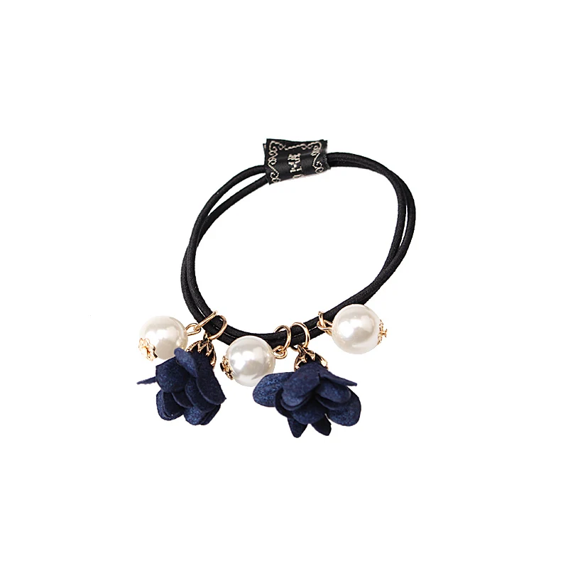 M MISM Girls Fashion Floral Elastic Hair Bands Perfect Quality Accessories for Women Scrunchy Pearls Rubber Ornaments | Детская одежда