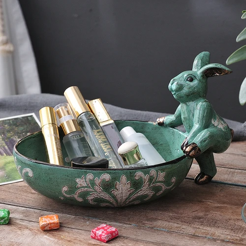 Креативное Европейское блюдо с кроликом, фруктовое блюдо для гостиной, чаша для конфет с фруктами, Высококачественная Милая коллекция разных предметов, блюдо CL0120 - Цвет: I