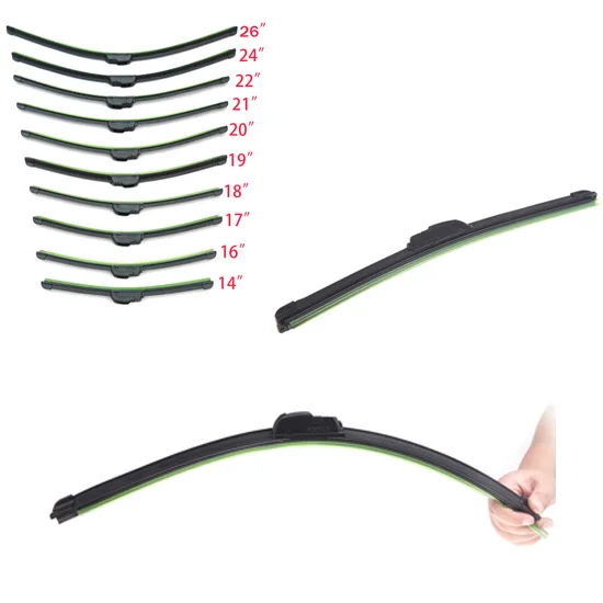 Универсальные U образные мягкие бескаркасные резиновые стеклоочистители для