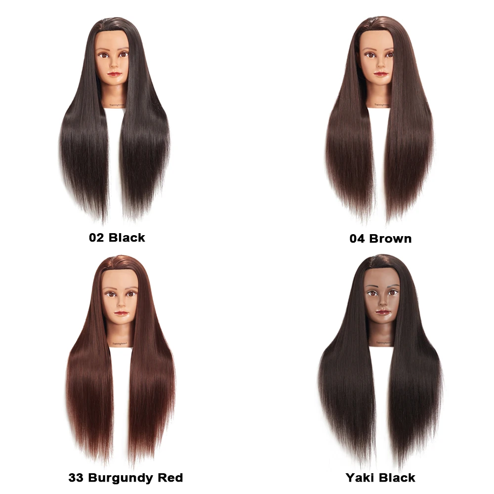 Traininghead 26-28 Hair Salon Mannequin Head For Wigs Hairstyles Hairdresses Makeup Practice Training Doll Manikin Hea | Шиньоны и