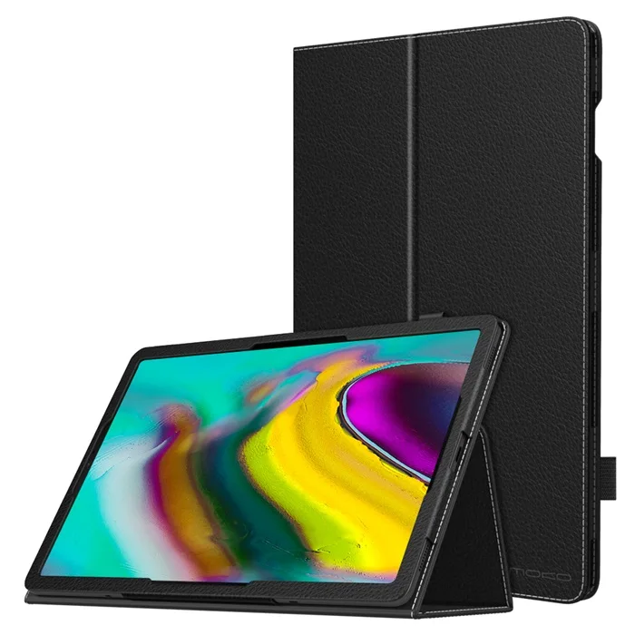 Black Чехол для Samsung Galaxy Tab S5e 10,5 выпуска, тонкий PU кожаный чехол-подставка с автоматическим пробуждением/сном для Galaxy Tab S5e - Цвет: Black