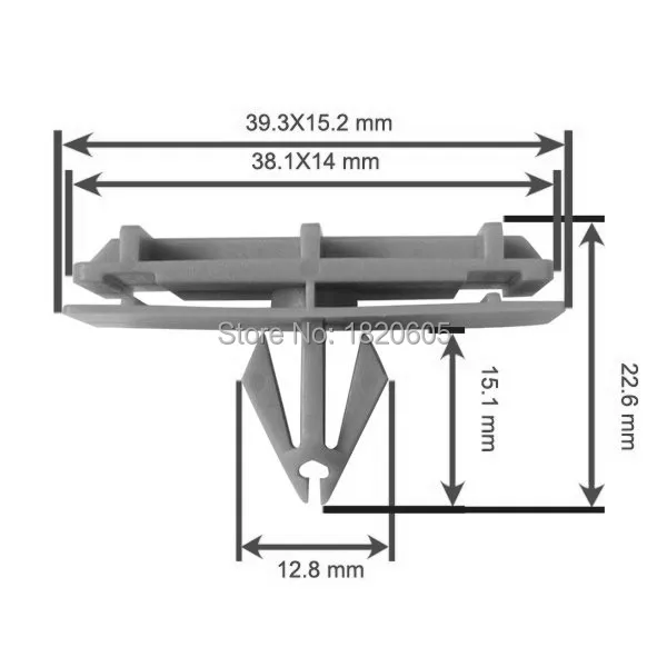 

100x Top Quality Fender Flare Clips Rocker Moulding Retainer For Jeep Wrangler Unlimited JK 68039280-AA