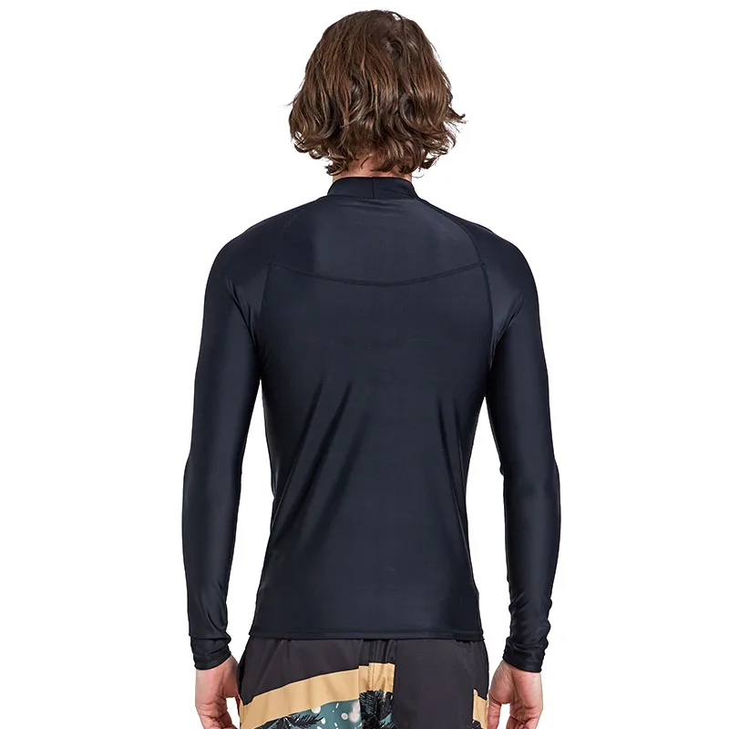 Мужская рубашка для плавания SPF 50 с длинными рукавами и принтом Rashguard купальные