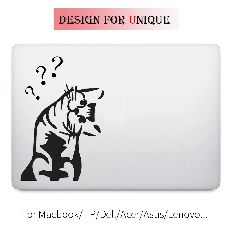 Наклейка с любопытным котом наклейка милыми животными для ноутбука Apple Macbook Pro Air