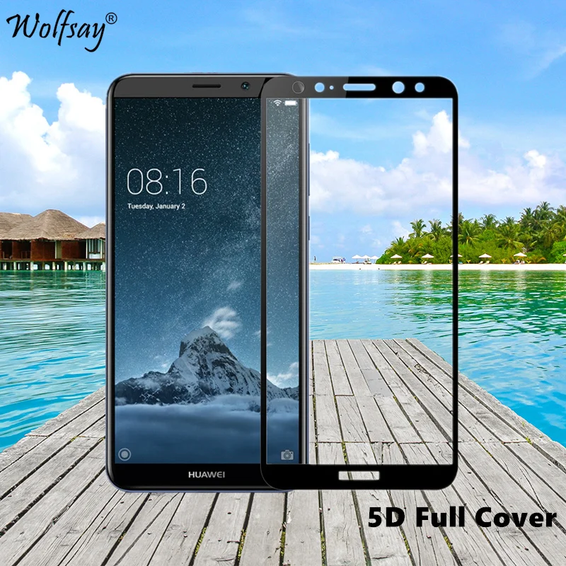 Полное клеевое закаленное стекло для Huawei Nova 2i Олеофобное высокого качества