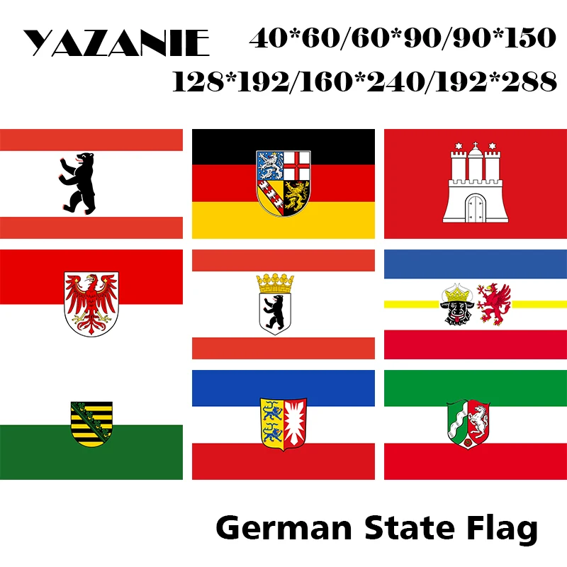 Двухсторонний немецкий государственный флаг ядзани Берлин Saarland Гамбург brandenбург