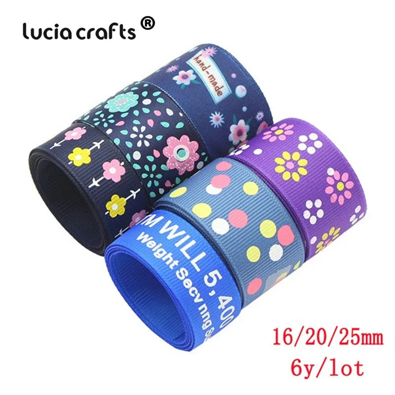 040054288 Style12 6y Lucia crafts 6 ярдов много вариантов печатные корсажные ленты лук Ремесло DIY Швейные материалы ручной работы аксессуары S0309 - Цвет: 040054288 Style12 6y