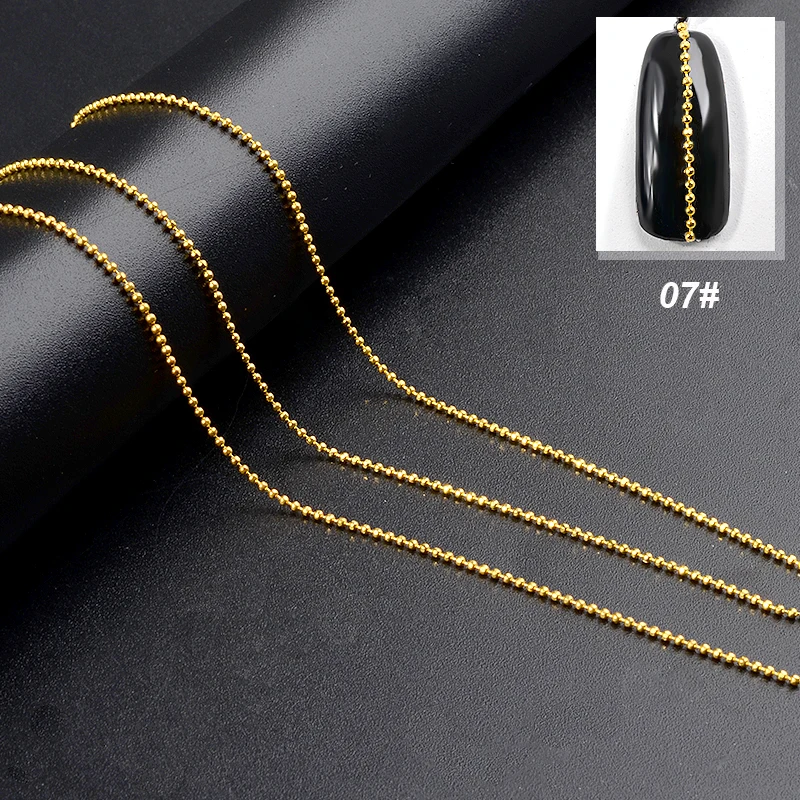 9 Types Gold Silver Metal Chains Punk Cross 3d Nail Art Decorations Charm Jewelry Making Findings DIY Accessories Manicure Tools | Красота и