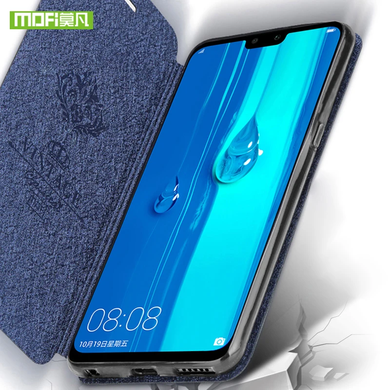 Mofi для huawei Y9 2019 чехол силиконовый Флип кожаный 6 5 funda роскошный Y 9