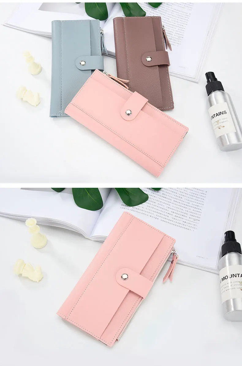 Женские длинные кошелек бумажник Notecase много Отдел кошелек Лидер продаж дамы карты сумка зажим для денег женский подростковый карман